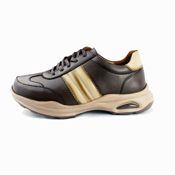 Basket pour homme 146 marron  cuir .......... Basket cuir pour homme Maroc